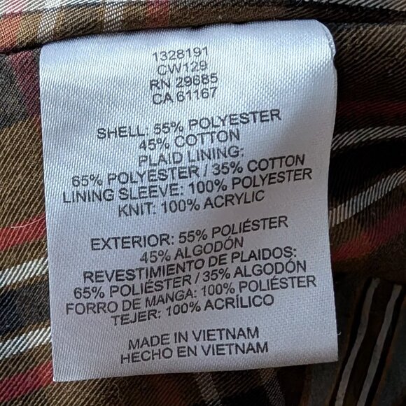 Women's Yellow Pendleton Rain Jacket with Plaid Lining - Large - Picture 5 of 6